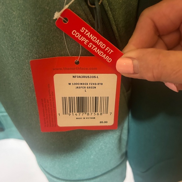 New with Tags ,North Face Zip-up hoodie, large women’s, Jasper Green - Picture 2 of 11